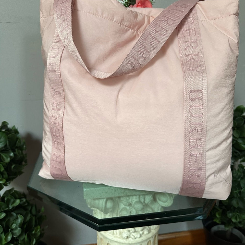 Burberry Pale Pink Logo Strap Tote - Picture 2 of 8